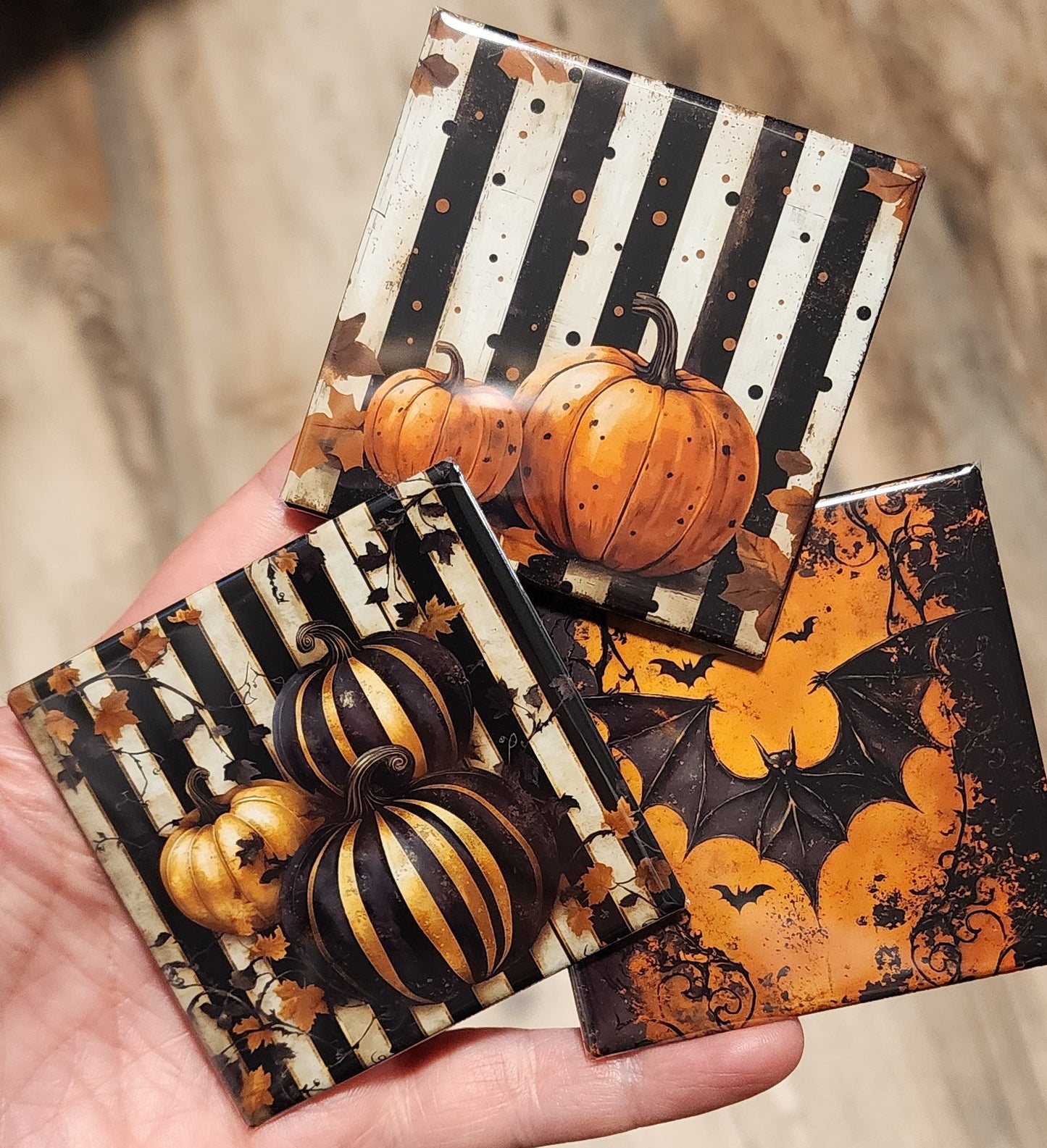 Black & Spooky Halloween Magnets
