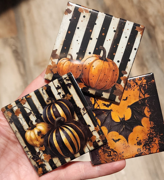 Black & Spooky Halloween Magnets