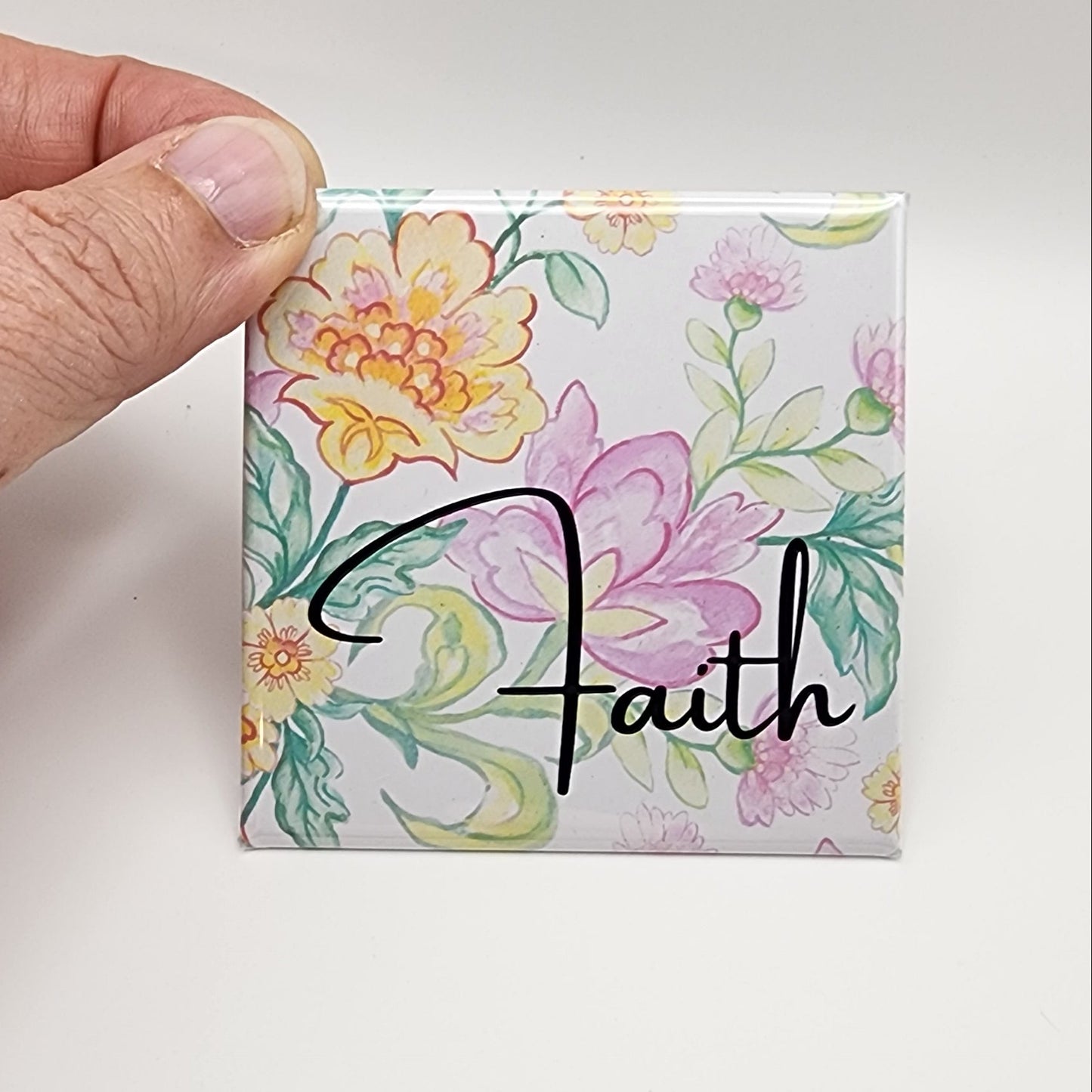 Inspirational Words on Floral Magnets