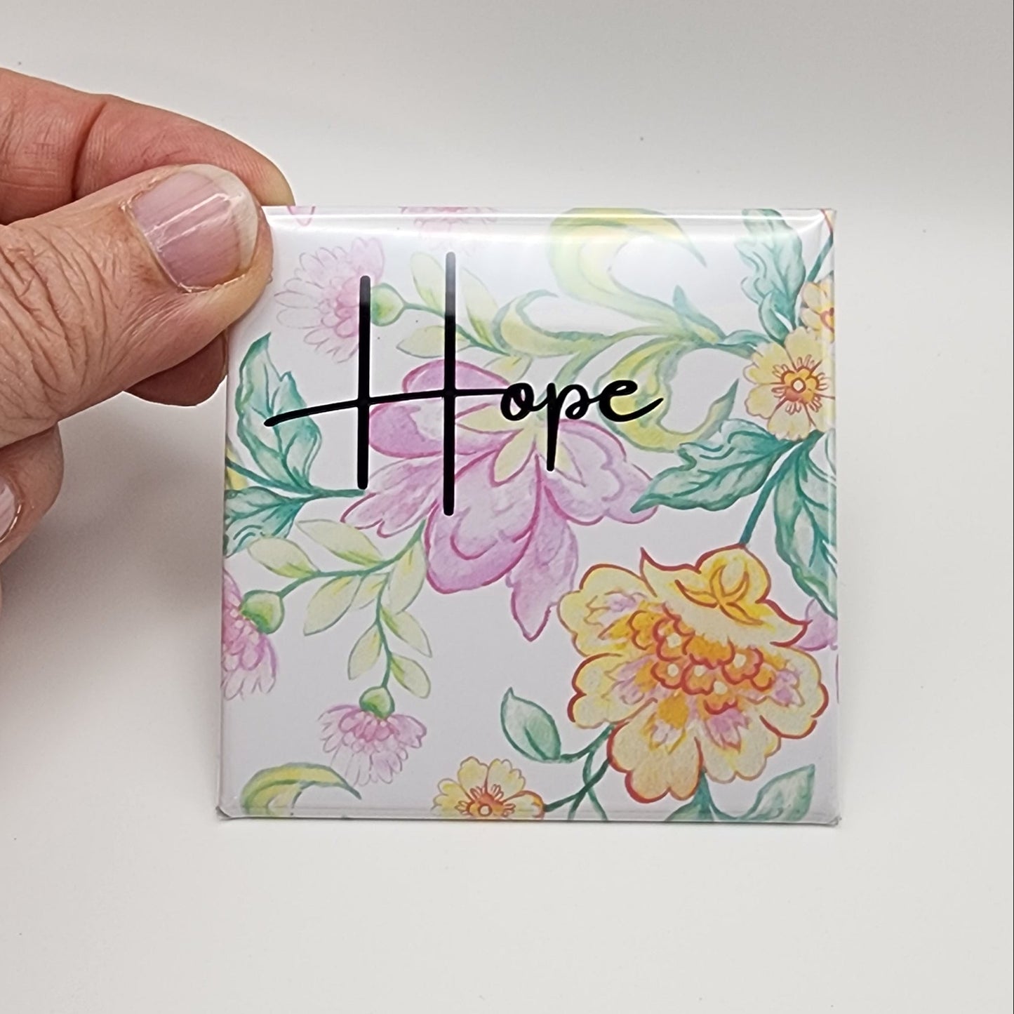 Inspirational Words on Floral Magnets