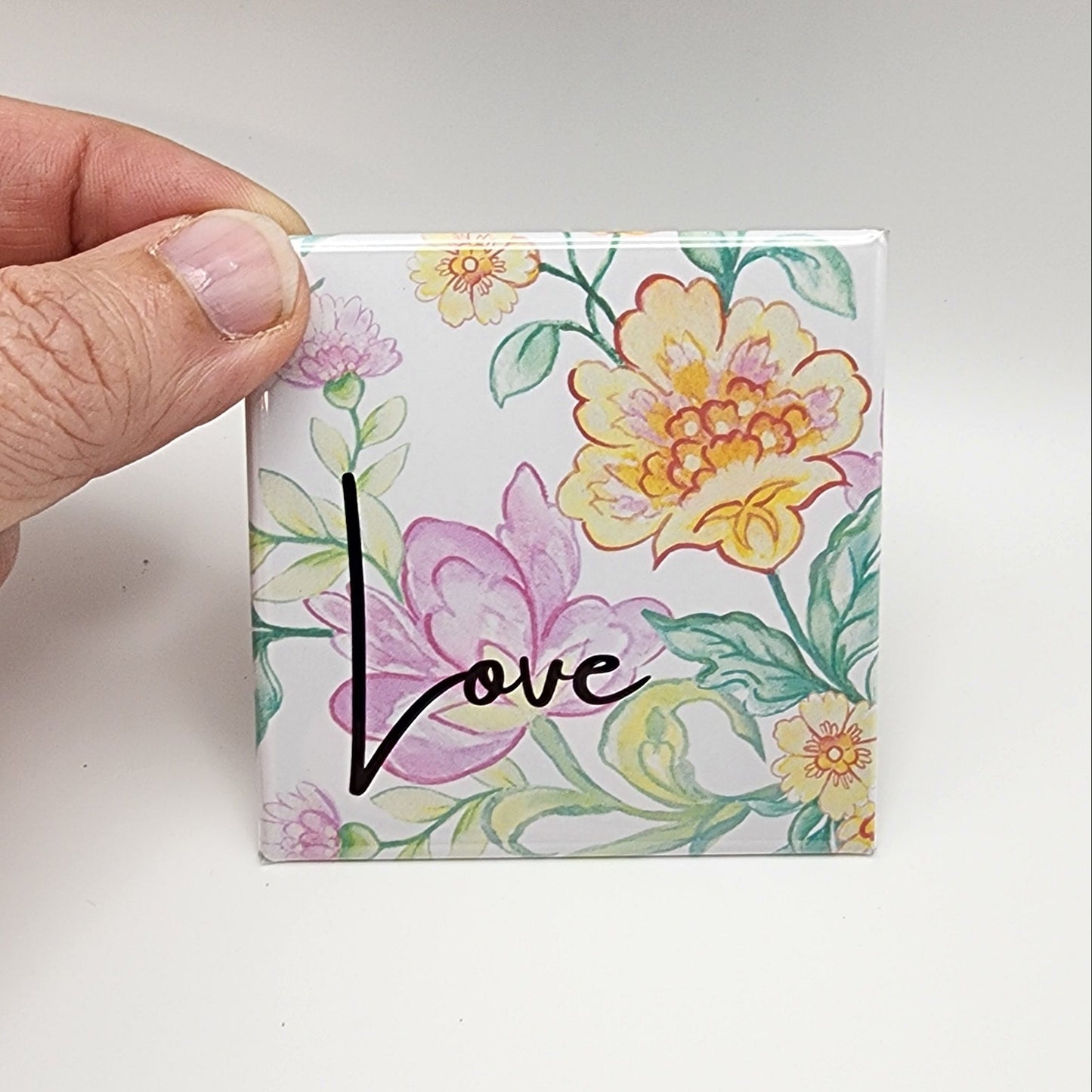 Inspirational Words on Floral Magnets