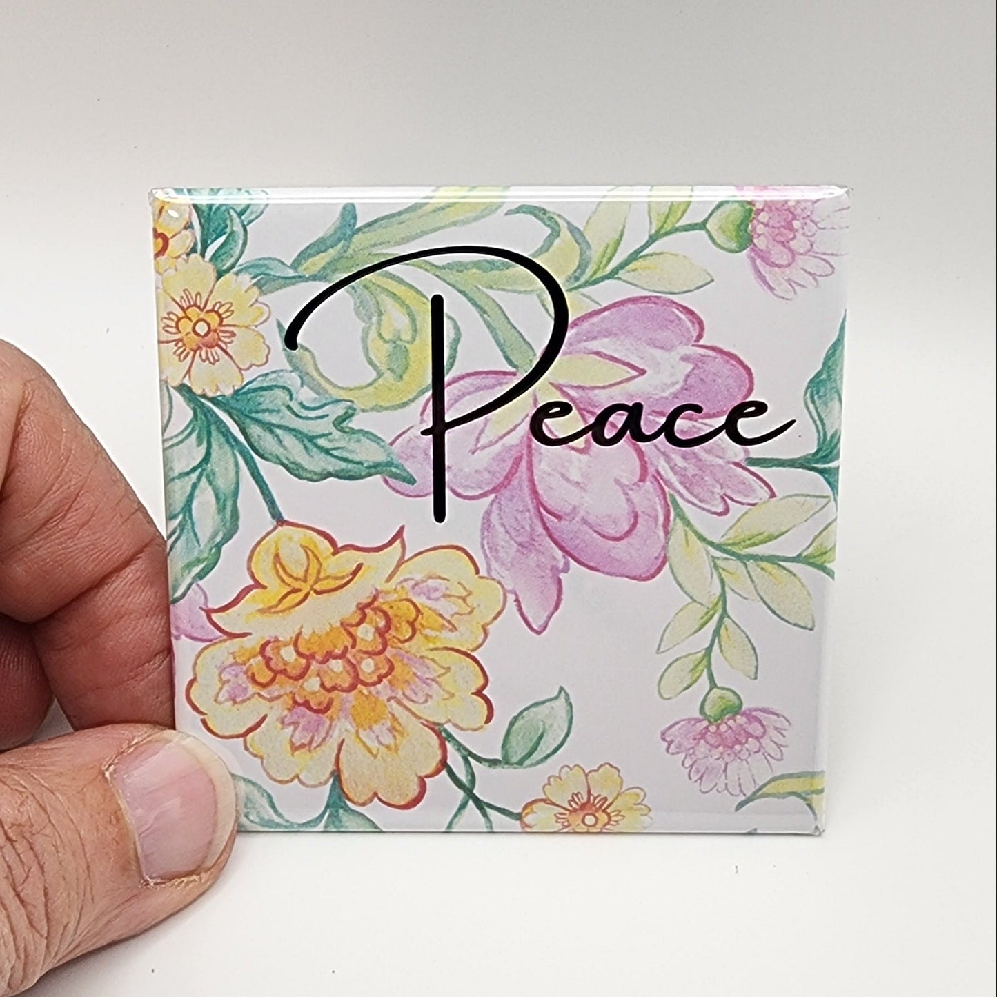 Inspirational Words on Floral Magnets