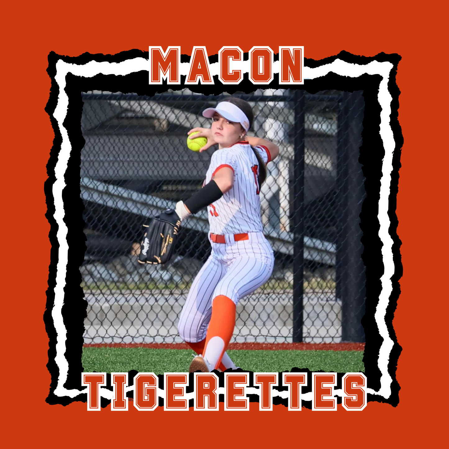 Macon Tigers or Tigerettes Custom Photo Frame Magnet - Macon Tiger Maws Fundraiser