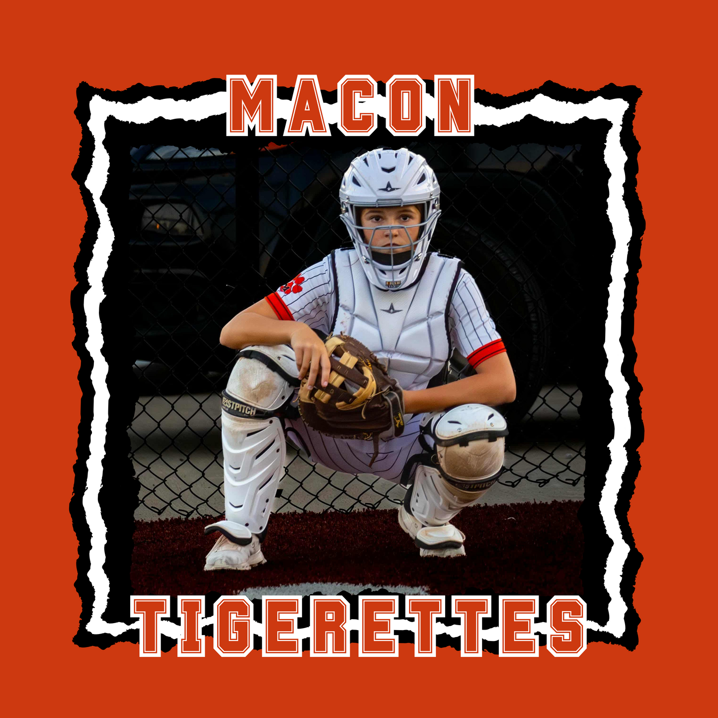 Macon Tigers or Tigerettes Custom Photo Frame Magnet - Macon Tiger Maws Fundraiser